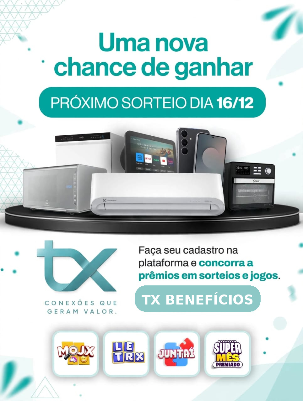 Sorteio TX de dezembro — 16 de dezembro