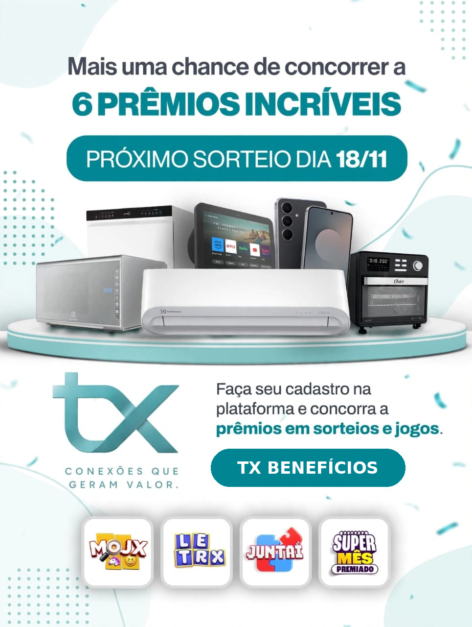 Sorteio TX de novembro — 18 de novembro